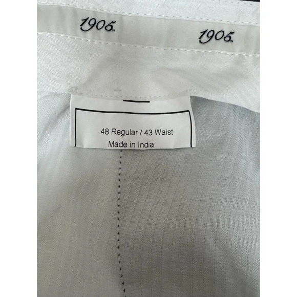 Jos A Banks Navy Blue Pinstriped Suit Pants Size 43 Business Career Wool - Picture 3 of 5